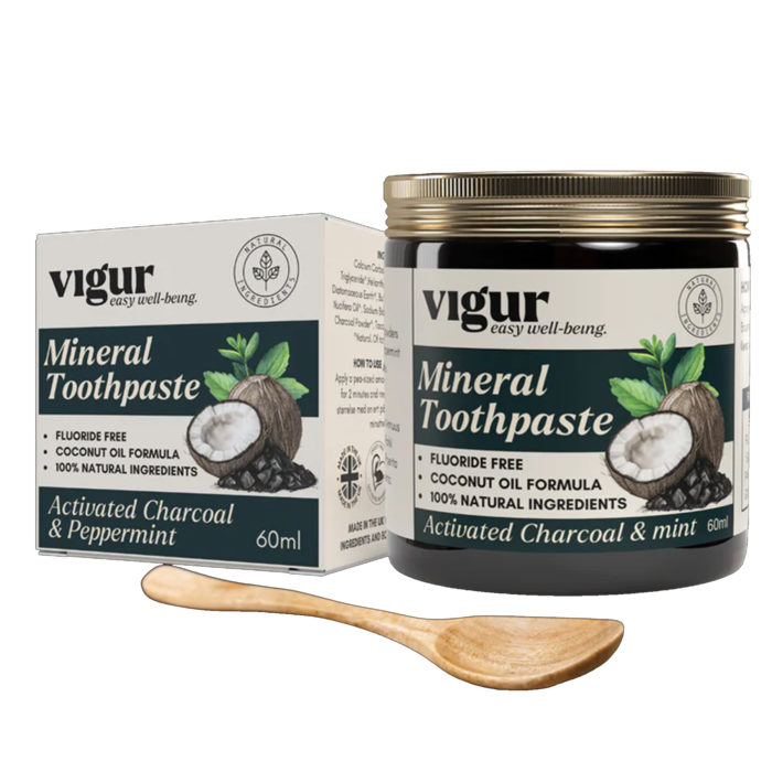 MINERAL TOOTHPASTE WITH CHARCOAL 60ML - VIGUR