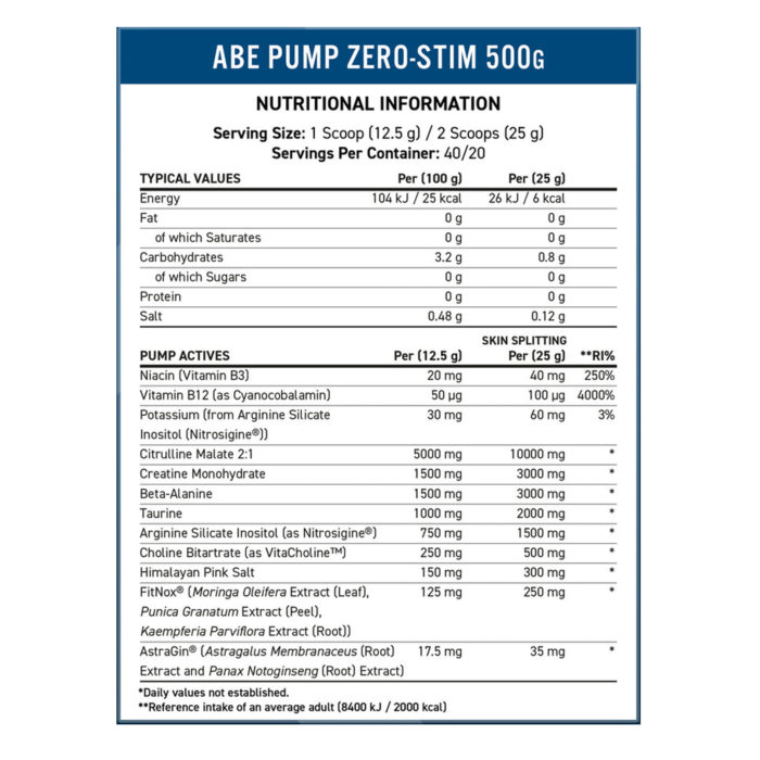 ABE PUMP - 500G - APPLIED NUTRITION - Bilde 2